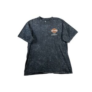 Harley Davidson Charlotte NC Acid Wash T Shirt Mens XL Dunbrooke